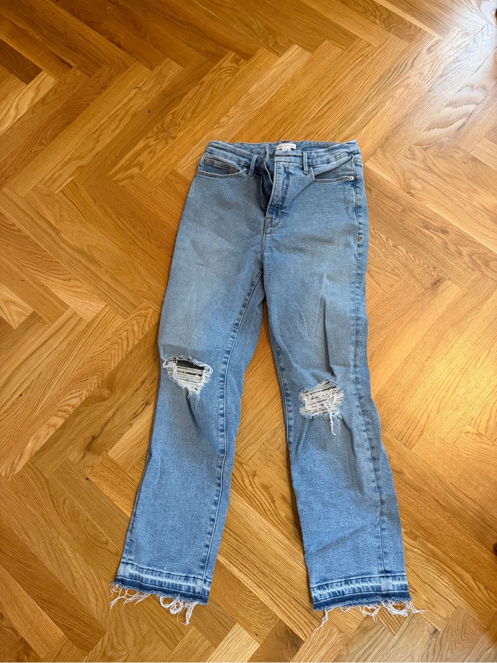 Classic Light Blue Distressed Women’s Jeans